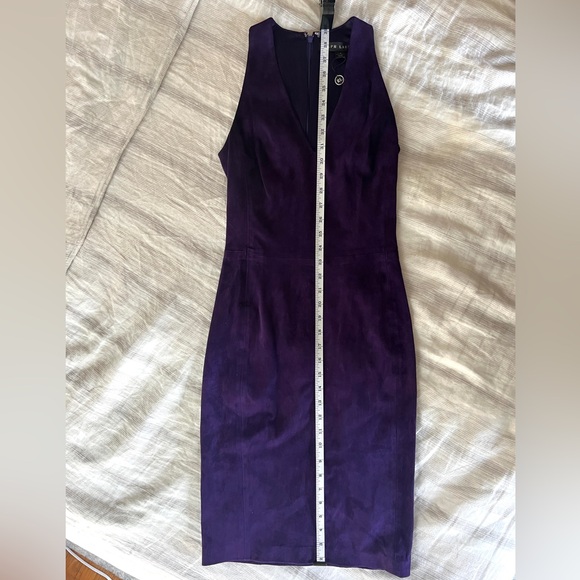 Ralph Lauren Black Label deep purple suede dress. Size 2. NWT. - Picture 5 of 9